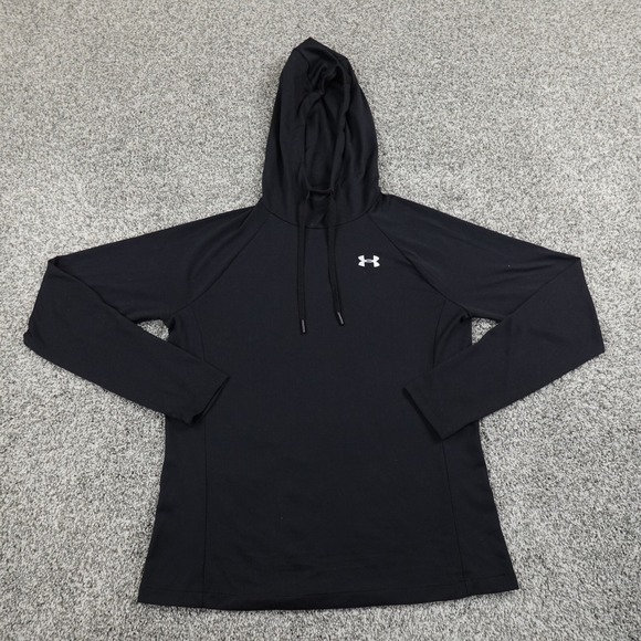 Under Armour Tops - Under Armour Hoodie Womens M Black Loose HeatGear Sweater Sweatshirt Pullover